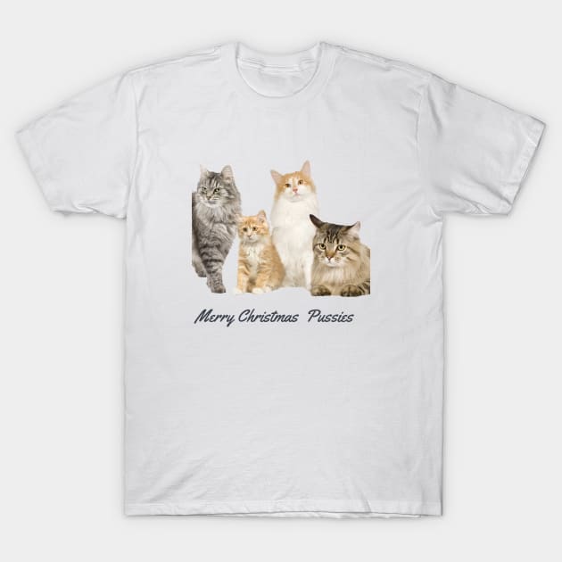 Cat Christmas T-Shirt by Proway Design